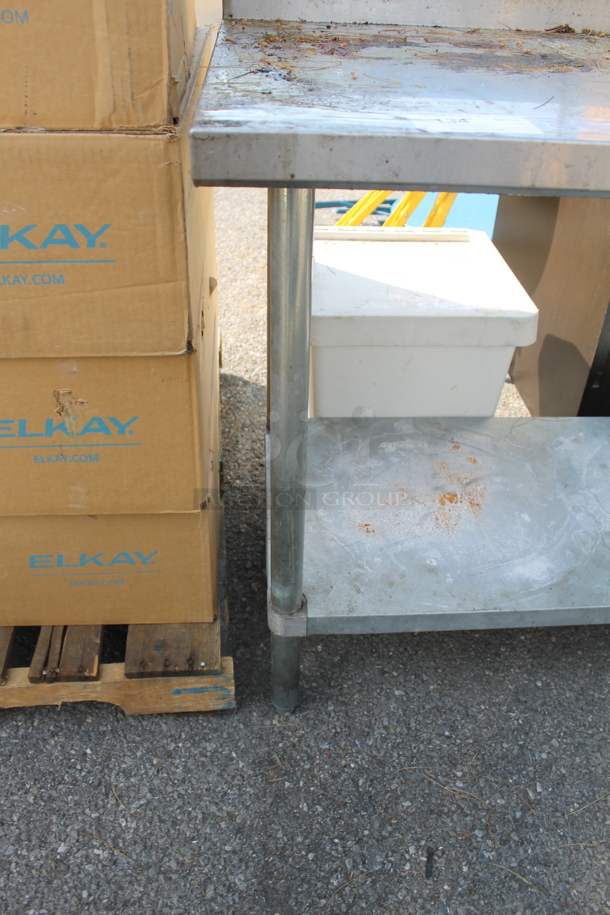 Stainless Steel Commercial Table w/ Back Splash and Under Shelf. - Image 4 of 4