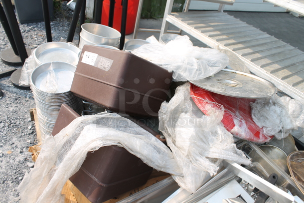 ALL ONE MONEY! Lot of Booster Seats, Cake Pans, Lids, Wood Pallet AND MORE!  - Image 3 of 6