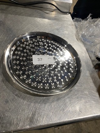 New Winco! All Stainless Steel round Food Platter! 5x Your Bid
