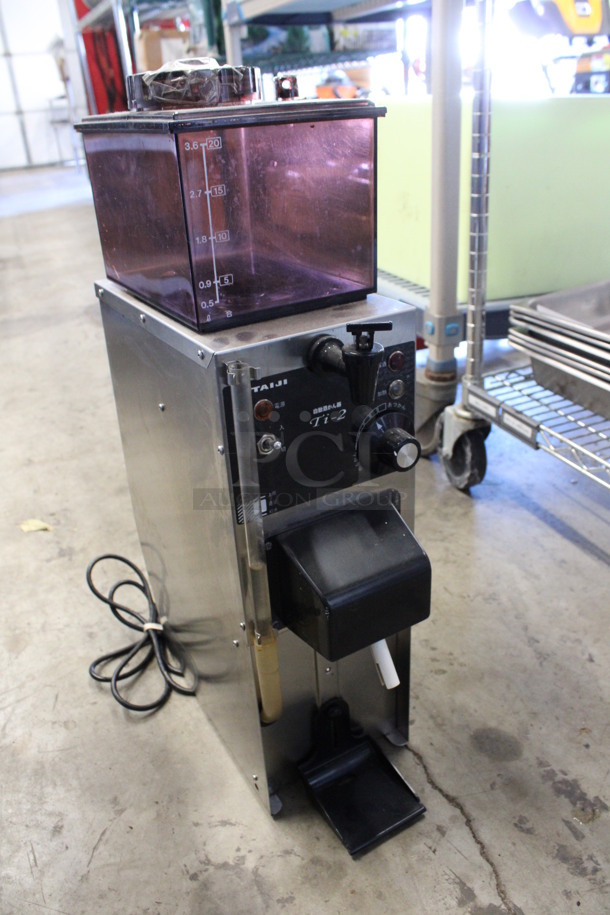 Taiji Model Ti-2 Stainless Steel Commercial Countertop Coffee Bean Grinder. 120 Volts, 1 Phase. 6.5x14x24. Tested and Working! - Image 3 of 5