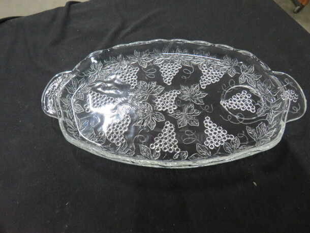11X7 Clear Glass Cocktail Plate. 12XBID - Image 1 of 1