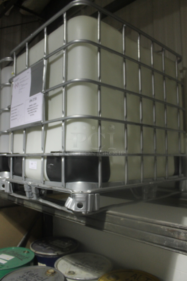 White Poly Tank in Metal Cage. BUYER MUST REMOVE. - Image 3 of 7