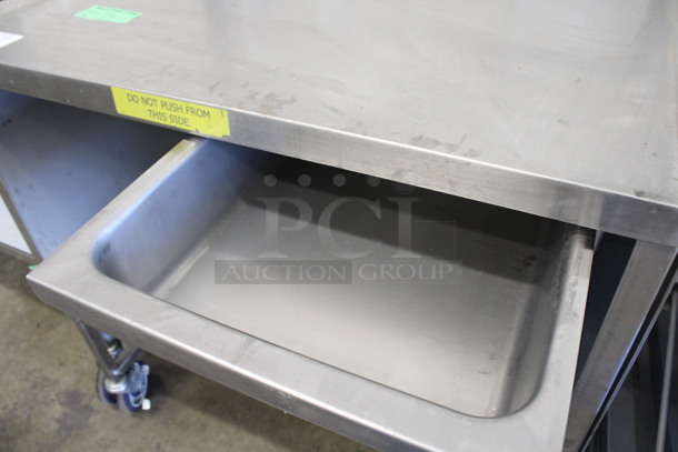 Winholt Stainless Steel Commercial Portable Table Work Station w/ Drawer and Under Shelf on Commercial Casters. 36x28x71 - Image 4 of 5