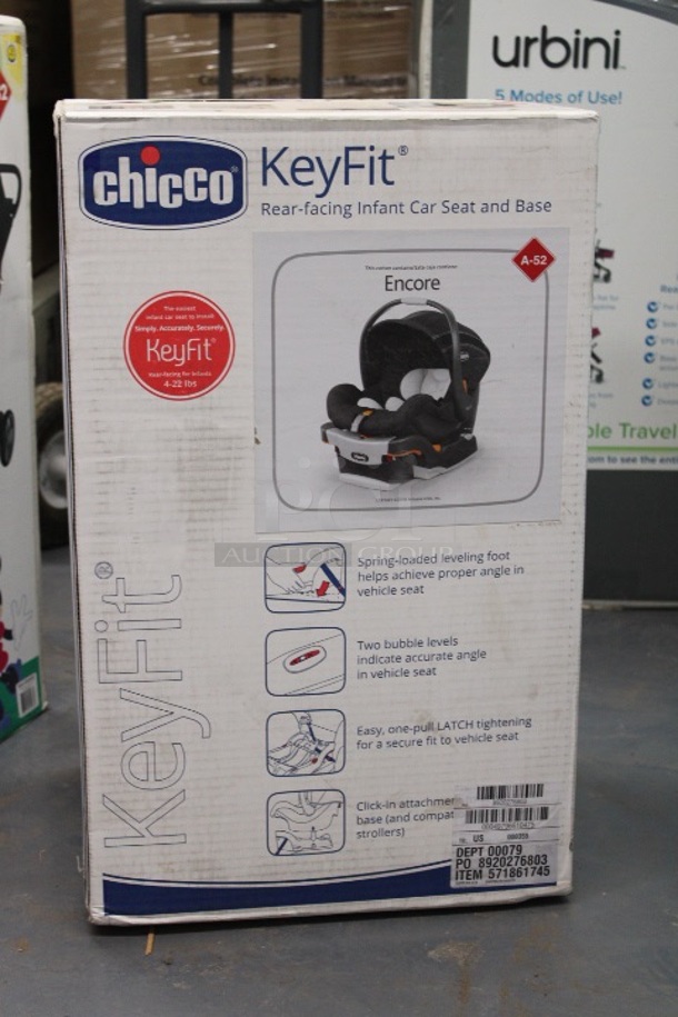 Chicco KeyFit Infant Car Seat - Encore (Black/Grey).
16.50 x 27.00 x 24.00 - Image 5 of 5