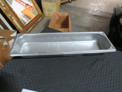 One NEW Vollrath 1/2 Size Long 2.5 Inch Deep Stainless Steel Food Pan. 