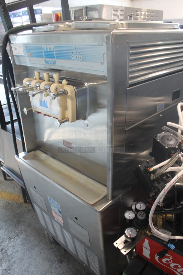 Taylor Y754-33 Commercial Stainless Steel Water Cooled Electric 2 Hopper Soft Serve Ice Cream Machine On Commercial Casters. 208-230 V, 3 Phase. - Image 6 of 9