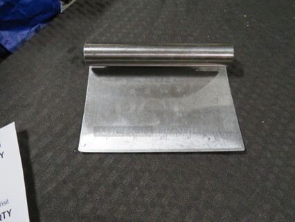 One Stainless Steel Dough Scraper.