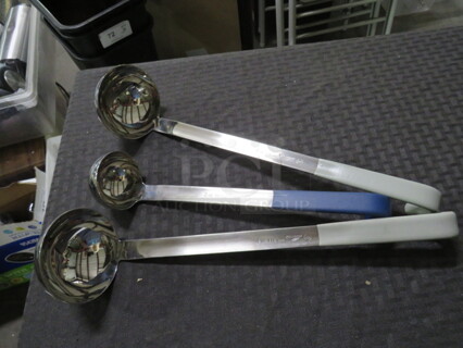 NEW Vollrath Stainless Steel Assorted Size Heavy Duty Ladle. 3XBID