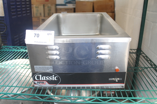APW Wyoff W-3V Commercial Stainless Steel Electric Countertop Food Warmer 120V, 1 Phase. Tested and Working! - Image 1 of 6