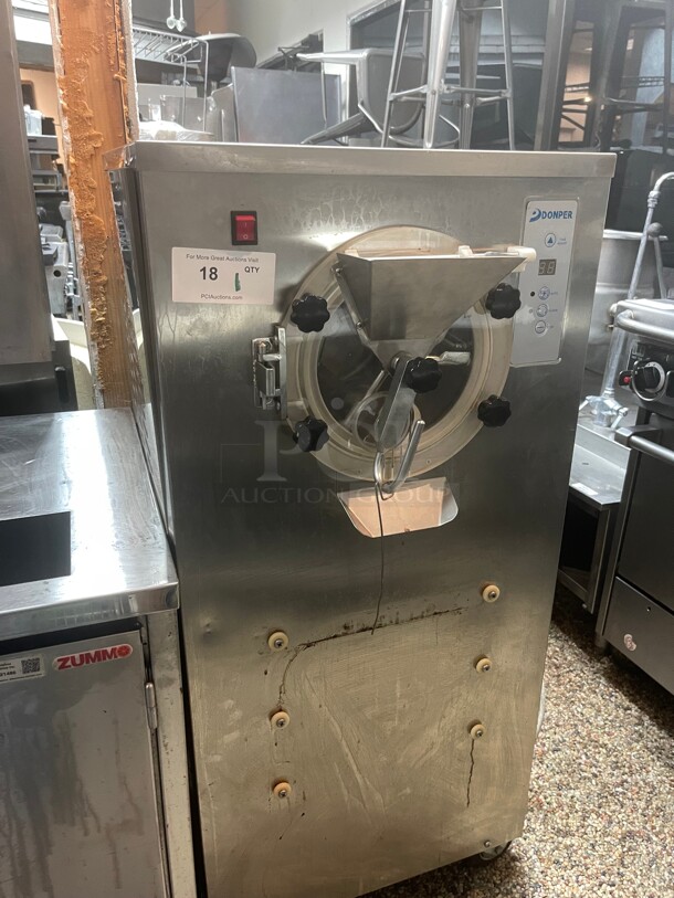New! Donper BY7425 Floor Model Commercial Batch Freezer / Gelato Machine 25L/H Cooling Capacity 2600 Watts 220 Volt 1 Phase NSF Great for Making Ice Cream  - Image 1 of 9