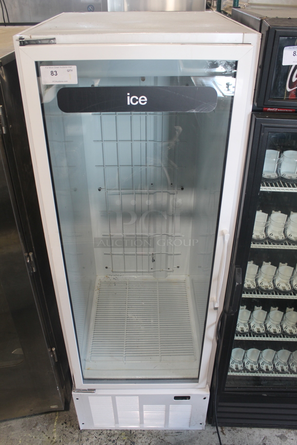 Norlake IM241WWG/0 Commercial Electric Indoor Ice Merchandiser Freezer, White. 115V, 1 Phase. Tested and Does Not Power On