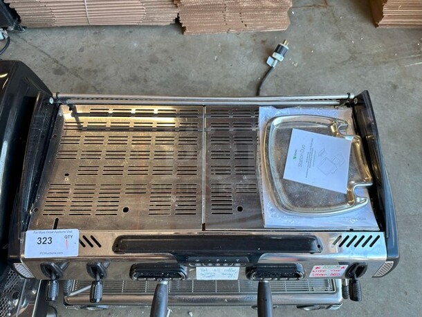2017 La Spaziale EK2 Stainless Steel Commercial Countertop 2 Group Espresso Machine w/ 2 Portafilters and 2 Steam Wands. 230 Volts, 1 Phase.  - Image 2 of 5