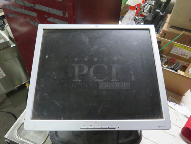 One HP 1740 Monitor.