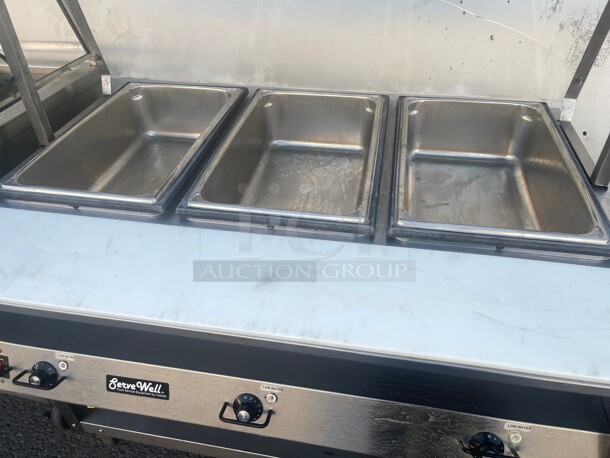 New! Vollrath 38003 46 inch Commercial Hot Food Table w/ (3) Wells & Cutting Board, 120v NSF Tested and Working! - Image 5 of 8