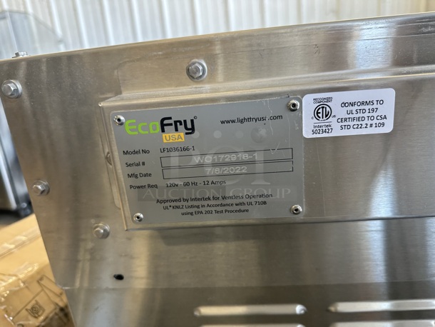 2022 Lightfry USA LF12U-4 Stainless Steel Commercial Countertop Air Fryer with 4-Wire Connection. 220 Volts, 3 Phase. - Image 11 of 12