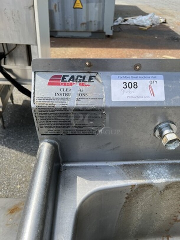 Eagle Stainless Steel Commercial Single Bay Sink. 29x31x45 - Image 4 of 4