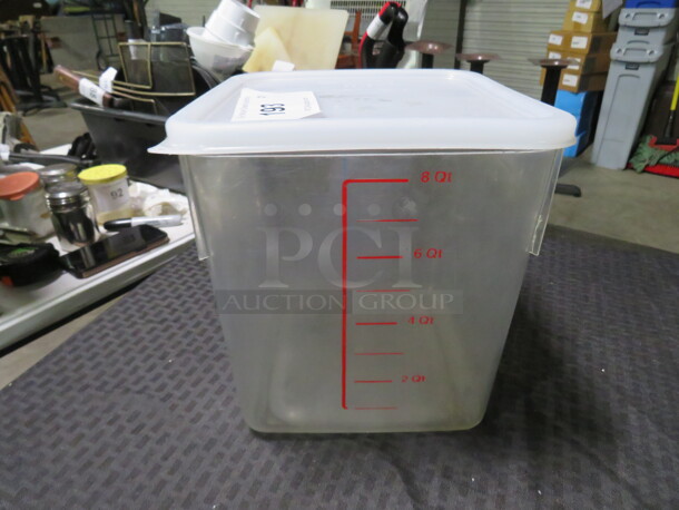One 8 Quart Food Storage Container With lid. - Image 1 of 1
