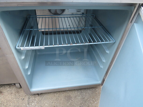 One Delfield 1 Door Enodis Freezer With 1 Rack On Casters. Model# 406-STAR2. 27X28.5X32 - Image 2 of 3