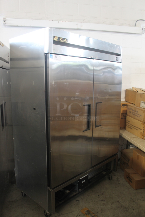2013 True T-49F Commercial Stainless Steel Two Door Reach In Freezer With Polycoated Racks on Commercial Casters. 115V, 1 Phase. Tested and Working! - Image 2 of 7