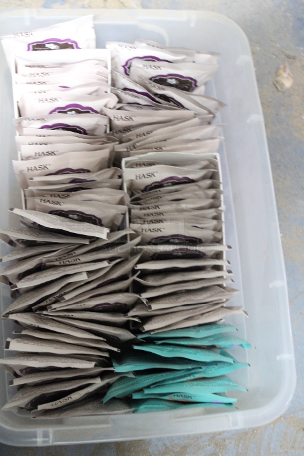 ALL FOR ONE MONEY! Container Of Hask Orchid & Coconut Oil Conditioner Packets.  - Image 2 of 2