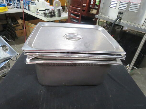 1/2 Size 6 Inch Deep Hotel Pan With Lid. 2XBID