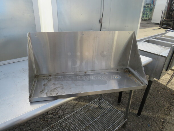 One Stainless Steel Holder With Drain. 22X18X10