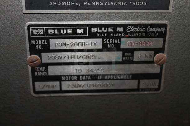 Blue M POM-206B-1X Gray Metal Power-o-matic-60 Cabinet. 208 Volts, 1 Phase. - Image 6 of 6
