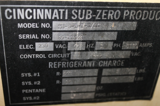 Cincinnati ZH-8-1-1-H/AC Metal Floor Style Environmental Test Chamber. 230 Volts, 1 Phase. BUYER MUST REMOVE. - Image 11 of 11
