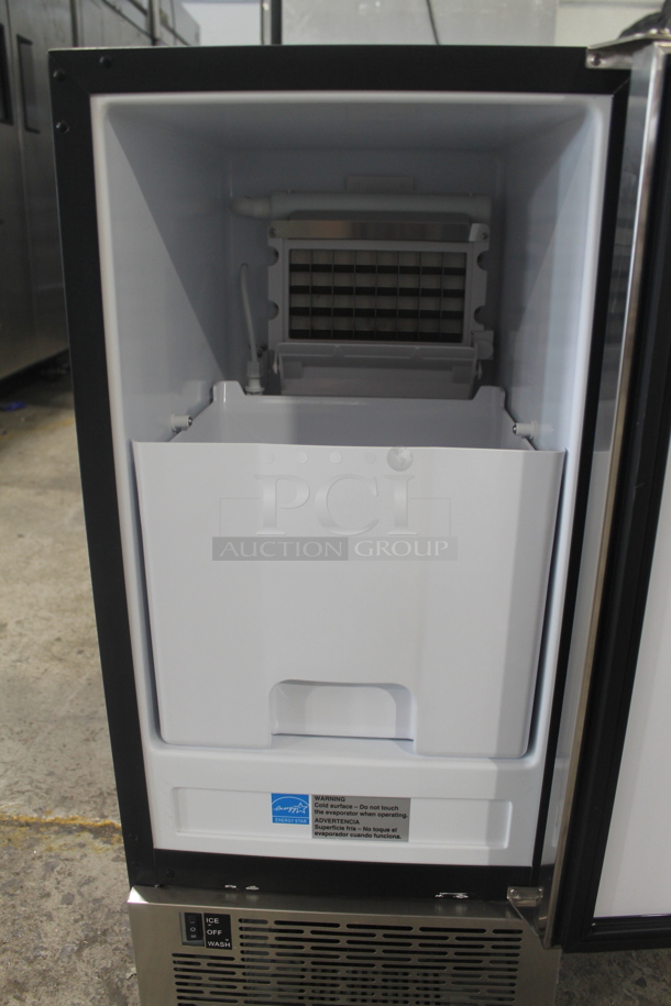 BRAND NEW SCRATCH AND DENT! 2021 Whynter UIM-502SS Stainless Steel Self Contained Ice Machine. 115 Volts, 1 Phase. 15x24x33. - Image 6 of 7