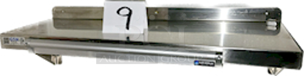 BARELY TOUCHED!! GSW USA WS-W1236 12" x 36" Stainless Wall Mount Shelf w/ Mounting Brackets & Ticket Rail - Image 1 of 3