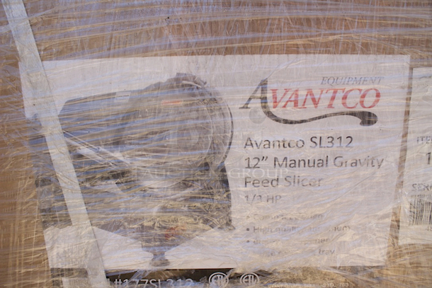 BRAND NEW SCRATCH & DENT! Avantco SL312 12" Manual Gravity Feed Meat Slicer - 1/3 hp. Unit has scuffs and scratches.  - Image 3 of 3