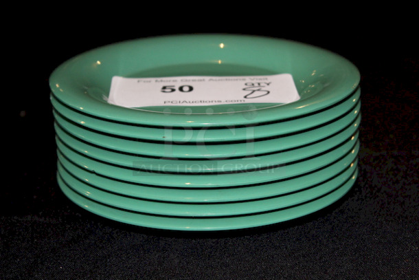 NICE! GET WP-6-FG Diamond Mardi Gras 6 1/2" Rainforest Green Wide Rim Round Melamine Plates
8x Your Bid
 - Image 2 of 4