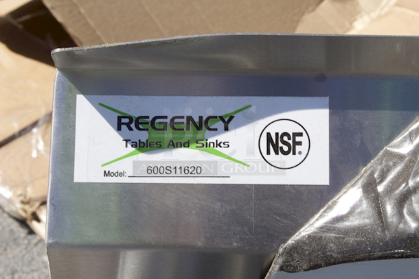 BRAND NEW SCRATCH & DENT! Regency 21" 16 Gauge Stainless Steel One Compartment Commercial Sink - 16" x 20" x 12" Bowl - Image 8 of 8