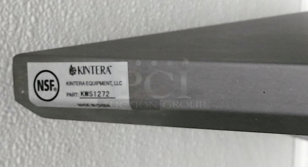 NEW! Used Less Than 6 Months!! BK Resources BKWS-1272 12" x 72" Stainless Wall Mount Shelf w/ Mounting Brackets - Image 2 of 2