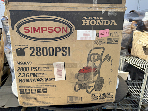 BRAND NEW SCRATCH & DENT! Simpson 60784 Megashot Pressure Washer with Honda Engine and 25' Hose - 2800 PSI; 2.3 GPM - Image 2 of 3