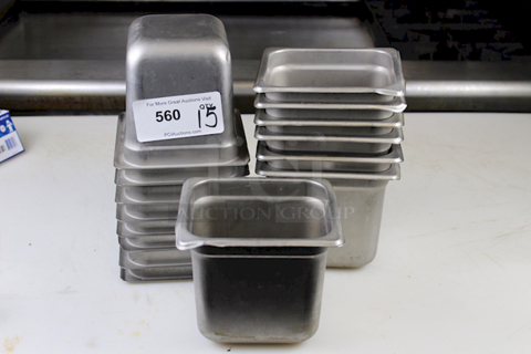 1/6 Pans x 4". 15x Your Bid