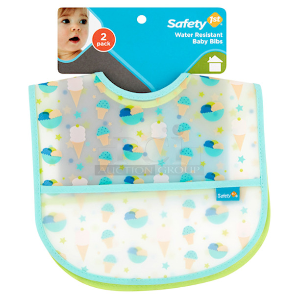Nuby Water Resistant Baby Bibs (2pk). 17x Your Bid