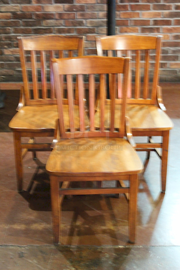 PREMIUM QUALITY! Legend Seating Company Model 422 Solid Wood Chairs In Excellent Condition. 19x18x34 
3x Your Bid