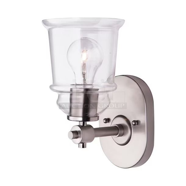 Allen + Roth Winsbrell 5.24-in 1-Light Brushed Nickel Traditional Vanity Light. 5x Your Bid - Image 2 of 3