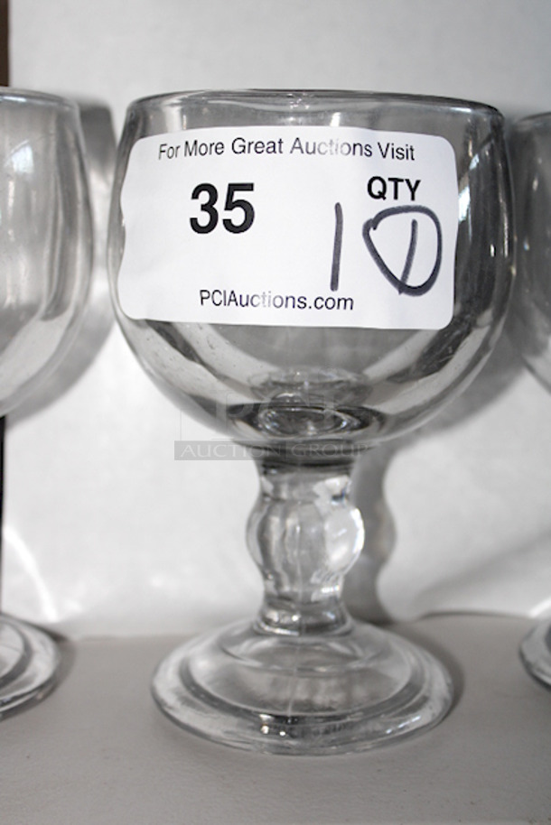 LIKE NEW! Schooner Glasses, Perfect For: Seafood Cocktail, Beer, Margaritas, Michelada, Fish Bowl, Variable Use Glass, Very Thick Glass. 10x Your Bid - Image 1 of 2