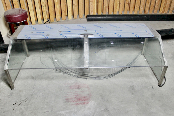 NEW! Never Used Glass Sneeze Guard. 
78-1/4x31-1/8x23 - Image 1 of 5
