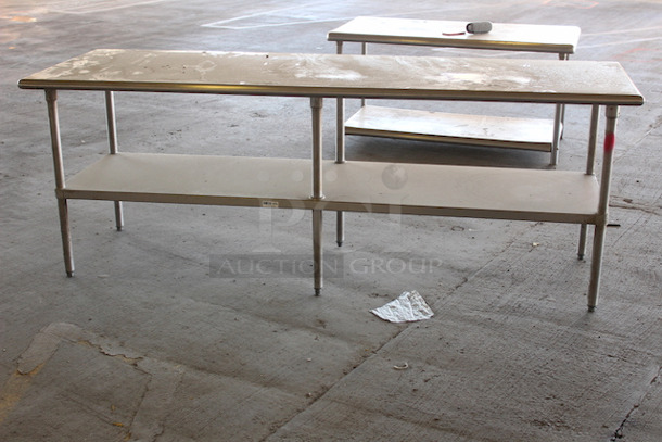 AWESOME! 8ft Stainless Steel Prep-Table/Equipment Stand With Under-Shelf 96x30x35 - Image 4 of 4