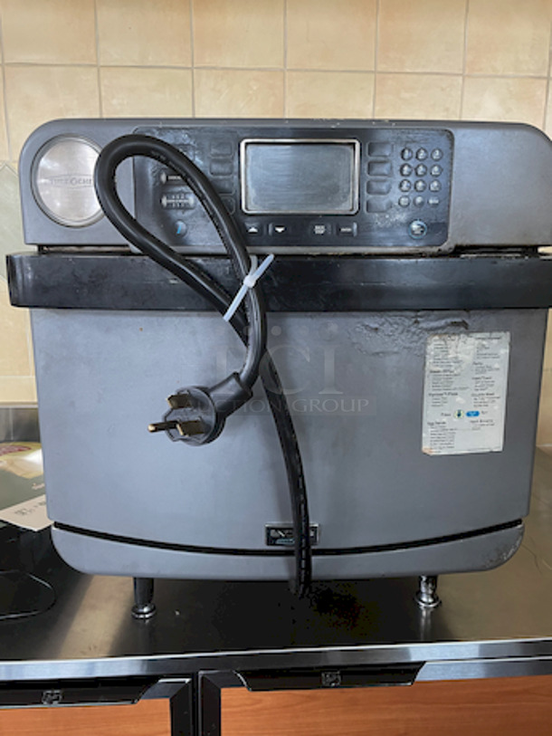 OUTSTANDING!! Turbo Chef Encore Rapid Cook Oven, 21.4" Wide  208v, 30.0 amps, 1-phase  22x33x23  Cord & Plug: 6 ft. Tested. In Working Order. Condition: 9/10 - Image 1 of 2