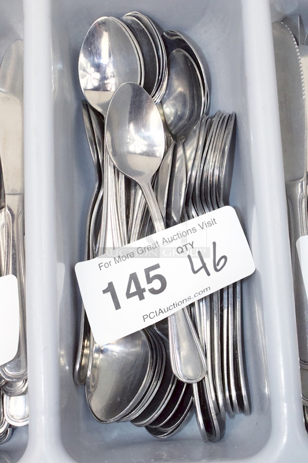 AWESOME! Set of 45 Stainless Steel Spoons. 46x Your Bid - Image 1 of 1