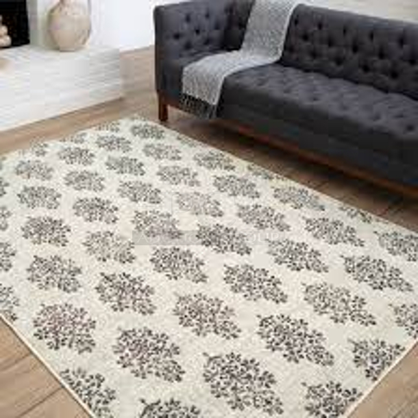 BEAUTIFUL ! allen + roth Paula 8ft (W) x 10ft (L) Blue Indoor Geometric Farmhouse/Cottage Area Rug