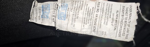 Oversized light brown chair. Chateau D’ax brand and in good condition with some signs of use and wear, but still a very nice chair. Nothing broken. Measures 39” H x 46” W x 40” D.  

 - Image 4 of 4