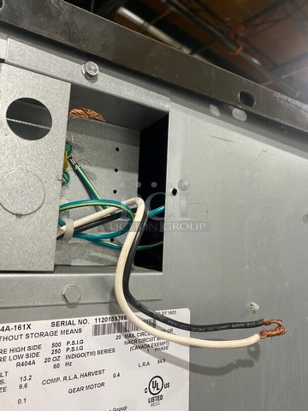 Manitowoc Commercial Ice Making Machine! On Commercial Ice Bin! All Stainless Steel! Model IY0454A161X Serial 1120159369! 115V 1Phase! On Legs! - Image 8 of 10