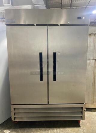 Arctic Air AF49 54" Two Section Reach In Freezer, (2) Solid Doors, 115v
