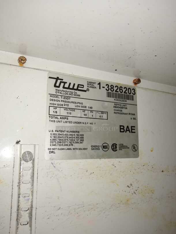 True T-23DT-HC 27" One Section Commercial Combo Refrigerator Freezer - Right Hinge Solid Doors, Dual Temp, 115v
 - Image 7 of 8