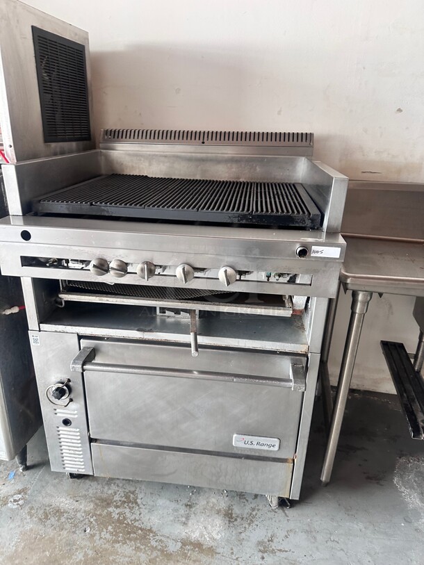 US Range 36 inch Gas Char-Broiler With Standard Oven NSF - Image 4 of 8